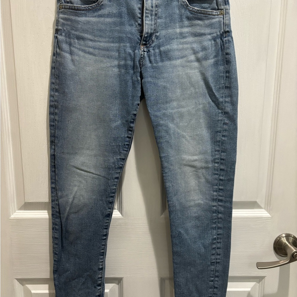 Ag Adriano Goldschmied Blue Skinny Jeans with Vintage Wash